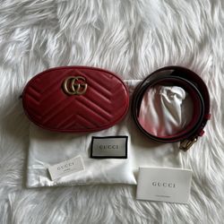 Authentic 100% GUCCI GG MARMONT DSVRT Waist bag 85cm