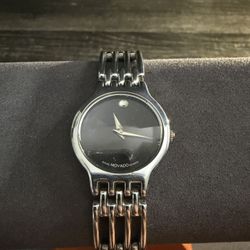 Movado Museum Classic Watch — Swiss Made (Quartz, Black Dial)