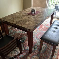 Dinning Room Table 1 Chair 2 Benches 
