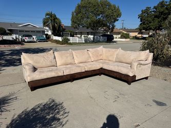 Suede Sectional Couch DELIVERY AVAILABLE