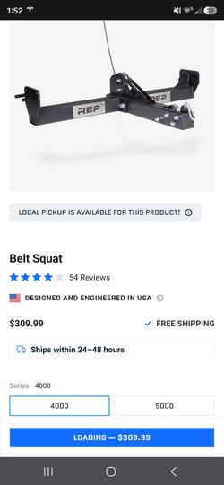 Rep belt squat Attachment