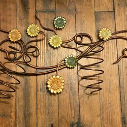 Copper Metal Wall Mount Wine Bottle Holder