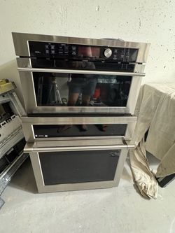 Monogram 27” Built-In Wall Oven + Advantium 120 Speed Oven Set – Stainless
