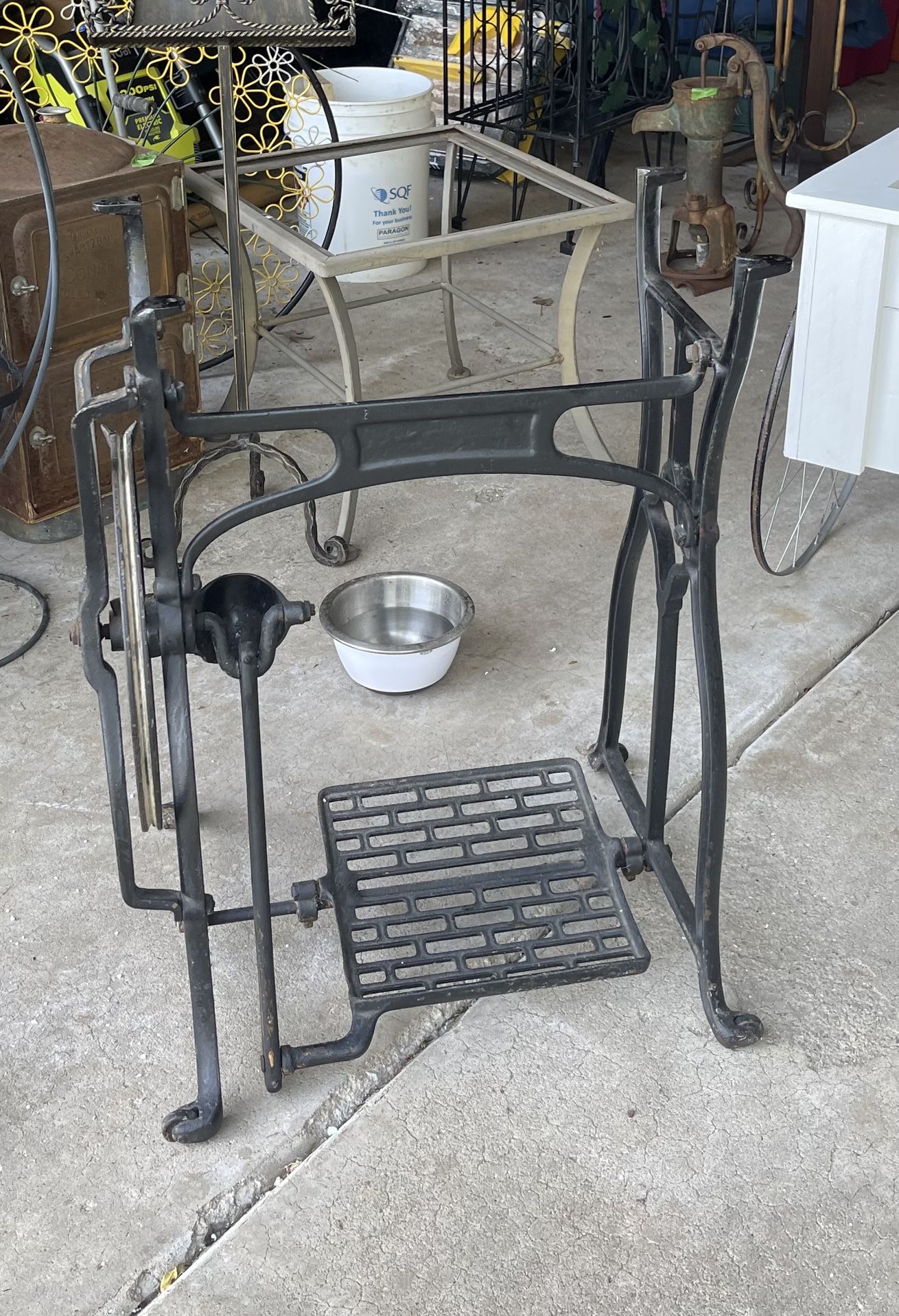 Cast Iron Sewing Machine Base.