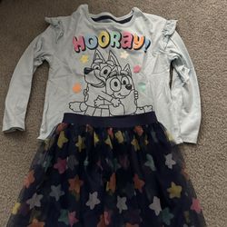 Toddler Bluey Outfit Size 5t