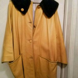 Vintage yellow leather jacket