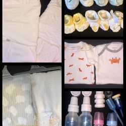 Newborn Baby Lot, Halo SleepSack Swaddles, Blankets, Toys, Bottles/accessories, Burp Cloths, Booties, Hats & Clothing. More Then Photos Show 50+ Piece
