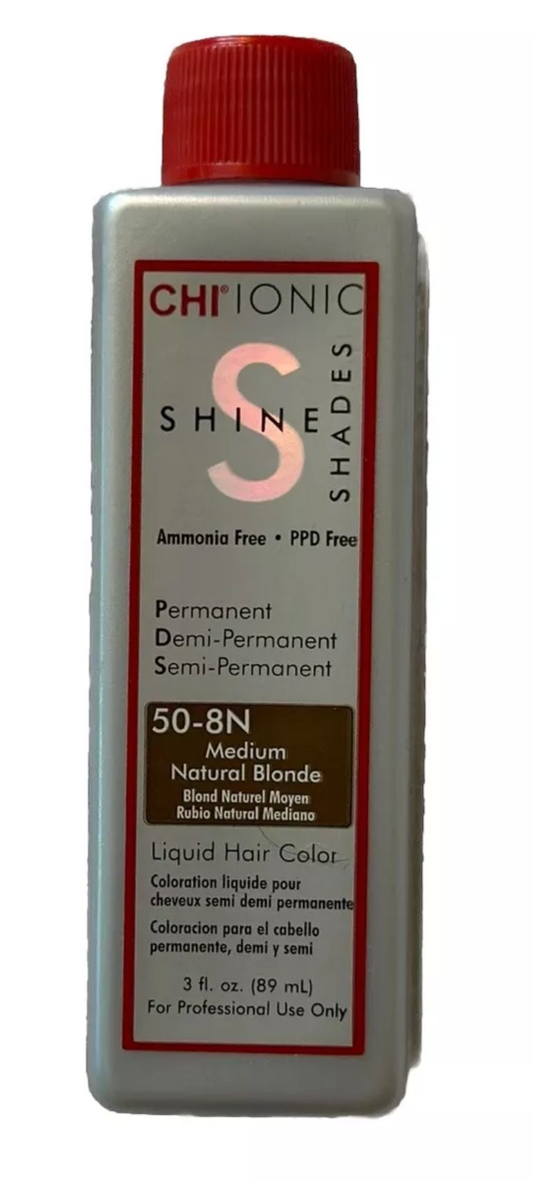 Farouk CHI Ionic Shine Shades 50-8N Medium Natural Blonde Color 3oz 90ml
