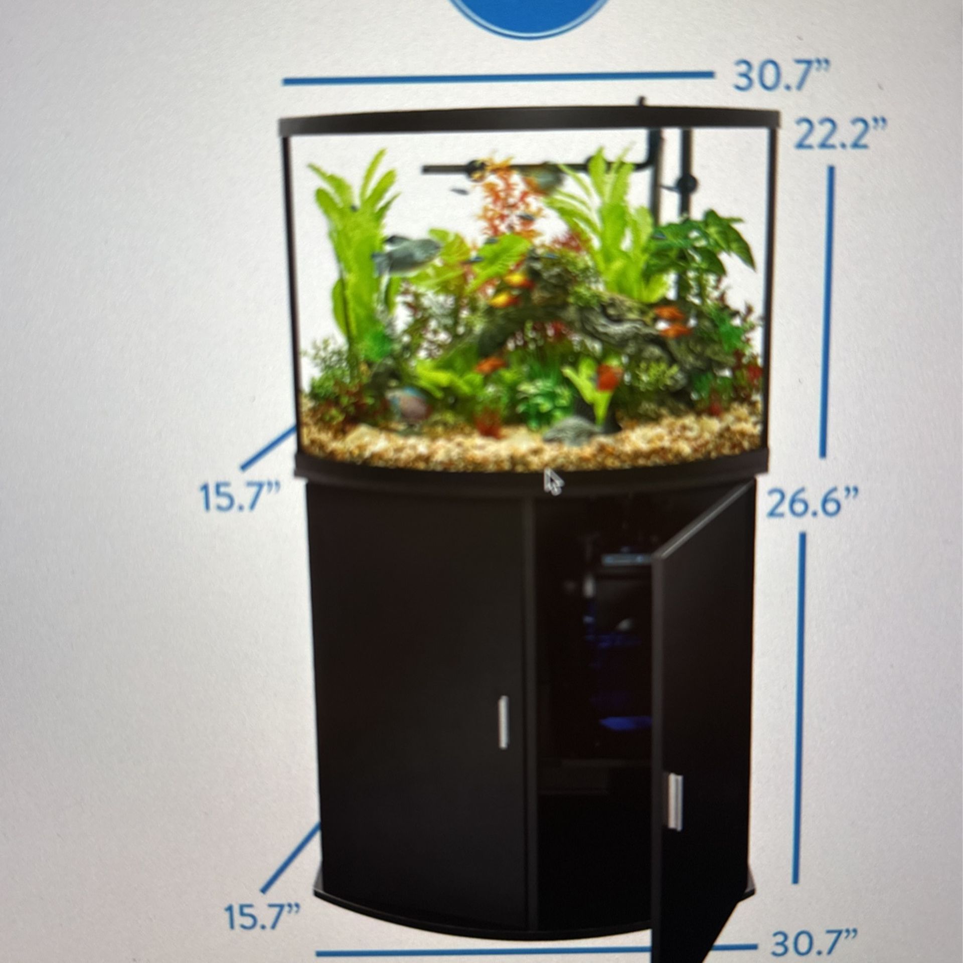 Top fin 36 Gallon Bowfront Aquarium & Stand Ensemble