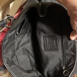 Black LEATHER Coach Purse Used / Very Good Condition 