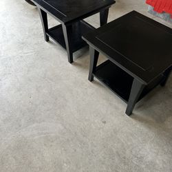 Crate And Barrel End Tables - Ebony 