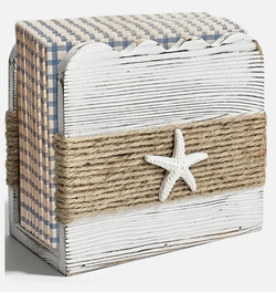 Natural Wooden Farmhouse Napkin Holders Upright
