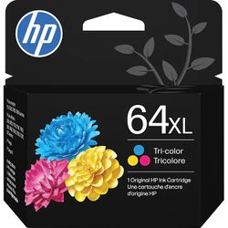 HP 64XL Tri-Color High Yield Ink Cartridge, Prints Up to 415 Pages (N9J91AN#140)