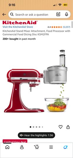Food Processor attachment for kitchenAid