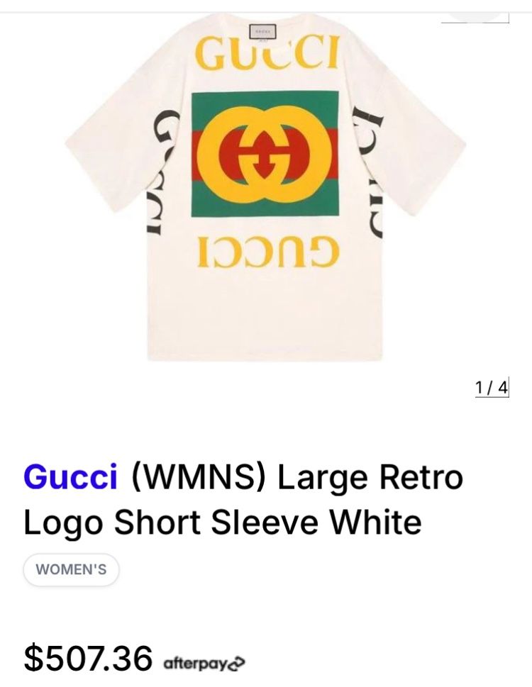 GUCCI Oversized Off White Logo Tee