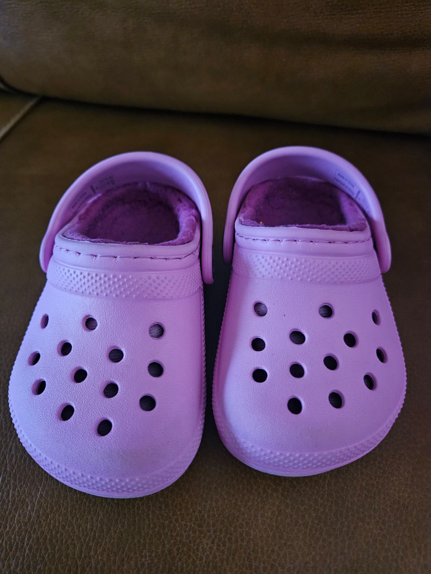 Pink crocs