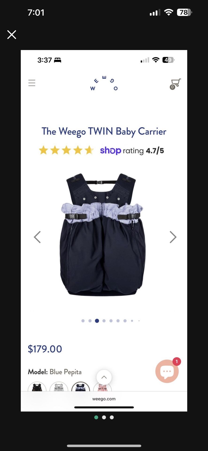 Weego Twin Carrier Baby Carrier