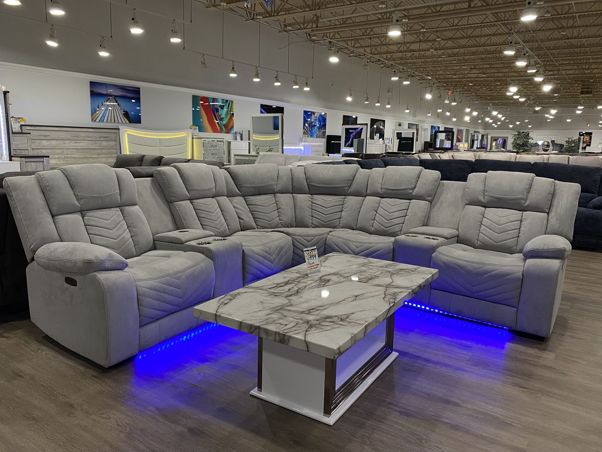 GORGEOUS POWER RECLINING WIRELESS CHARGING SECTIONAL SOFA LIVING ROOM SET ON SALE NOW OFFER ENDS 11/28/25!!!!!***