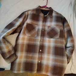 Men's Flannel Jacket Size Medium - $16