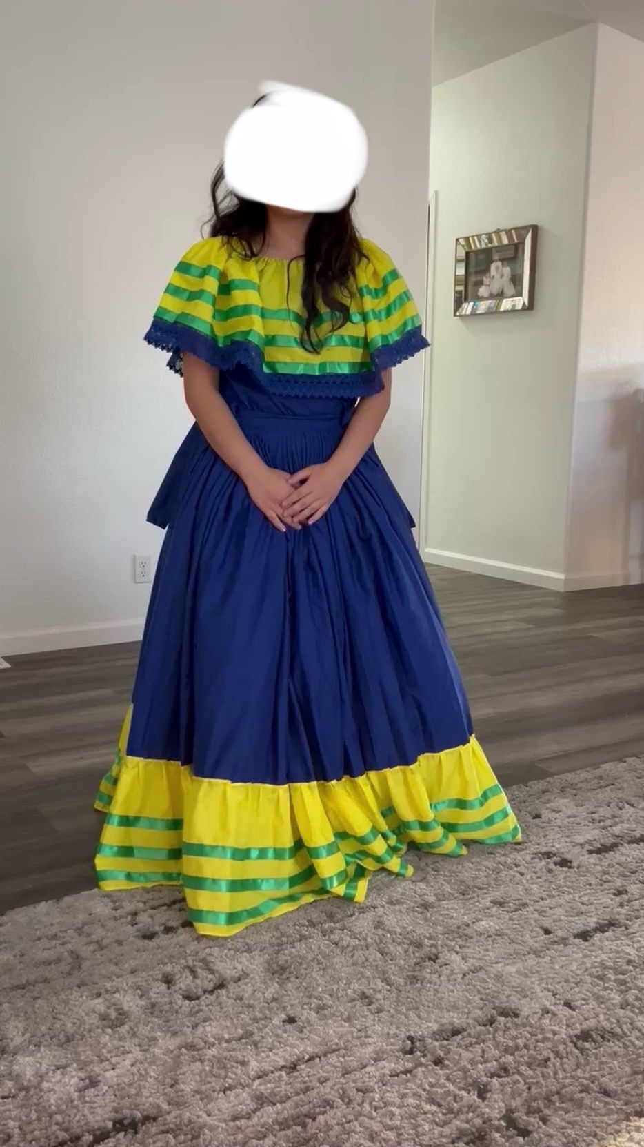 Brasil dress, dress from Brazil, skirt and blouse suit from Brazil, 2 pieces Size M 1 crinoline
