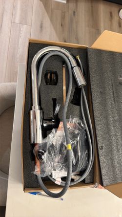 Silver Faucet with garbage disposal