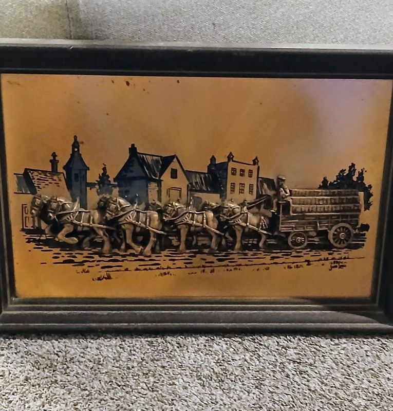 Vintage Copper BUDWEISER 3D Wall Art By John Louw