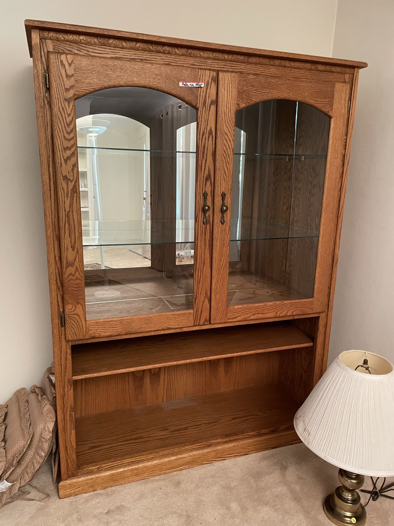 Amish Solid Oak Cabinet