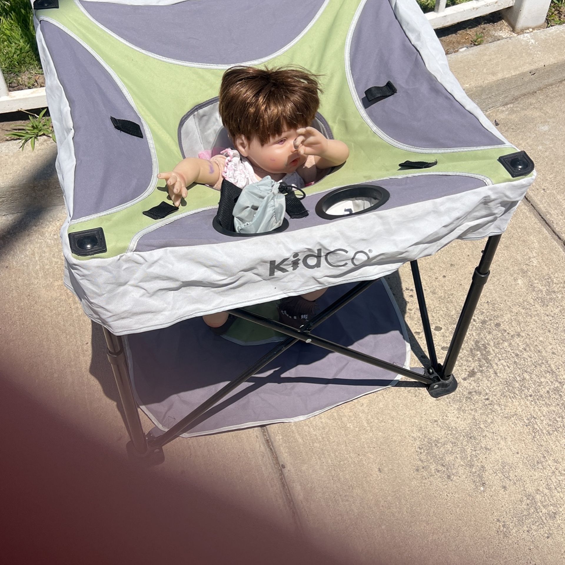 Baby Travel Or Camping Jumper With Carrying Case Great Condition