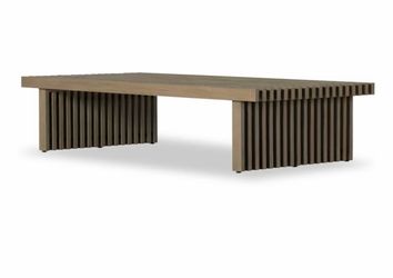 Four Hands Haskell Solid Teak Designer Coffee Table (Retail $2,500)