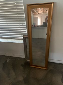 Gold full length mirror