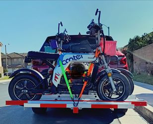 DOUBLE BIKE RACK. 600lbs ebikes escooters, dirt bikes hyper scooters