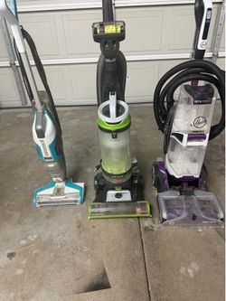 Carpet vacuum, carpet washer and tile/laminate vacuum