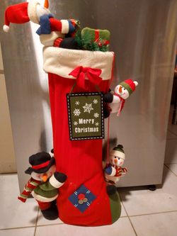 Large Holiday Stocking Decor