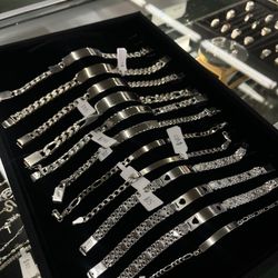 Esclavas De Plata Italiana/ Italian Silver Bracelets 