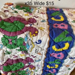 Barney Baby Bop & Friends  Quilt Pattern 