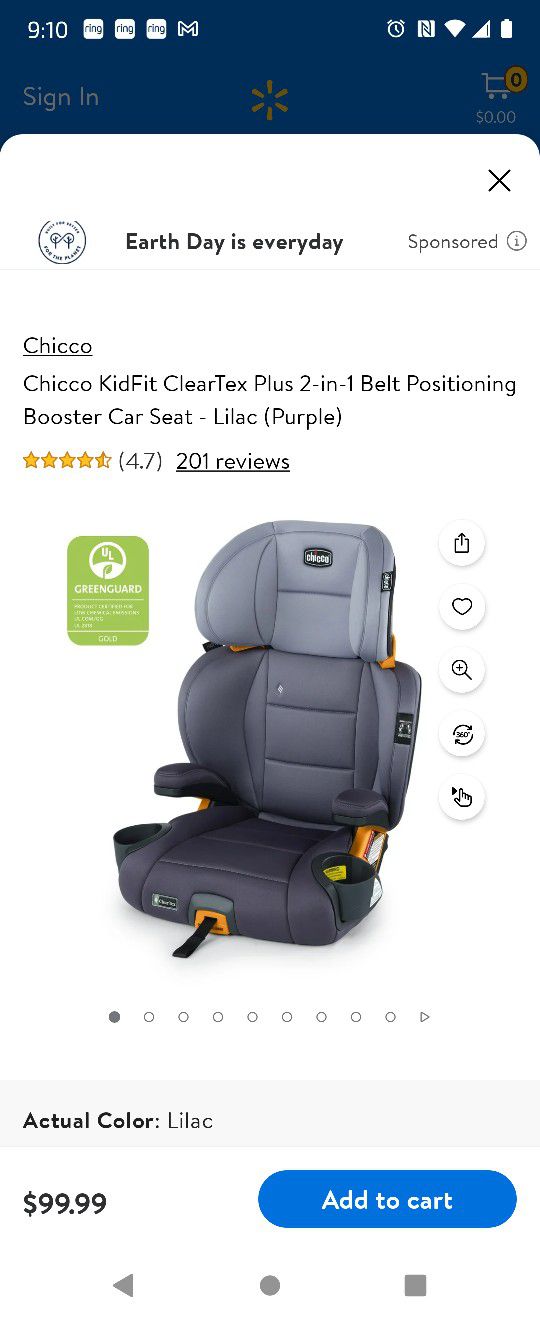 Girls Car seat/ Booster Seat