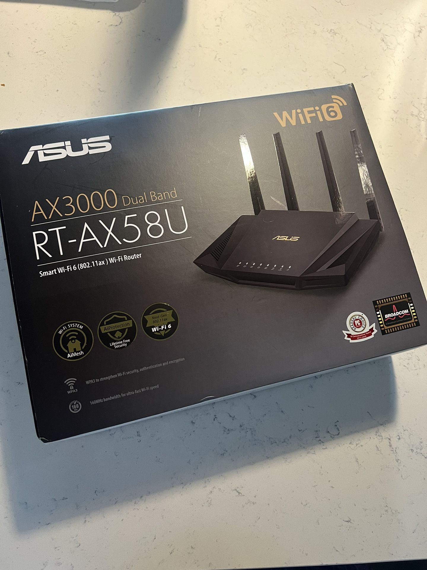ASUS - AX3000 Dual Band WiFi 6 Router 