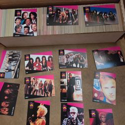 1990 music All star cards by Proset box of 500 untouched since the 1990s Billy idol the doors etc

This is a box with about 500 cards in it 
1990 pros