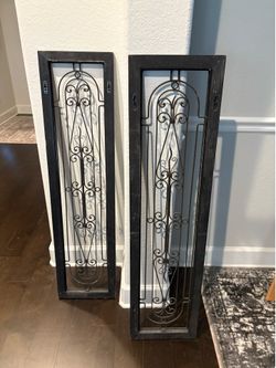 Wall Decor Panel Art - Wood, Metal, Worn Vintage Look