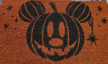 Disney Halloween Mickey Mouse Pumpkin Doormat