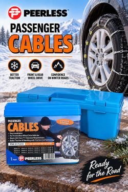 Peerless Passenger Cable Snow Chains – 1 Pair