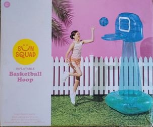 Inflatable basketball hoop