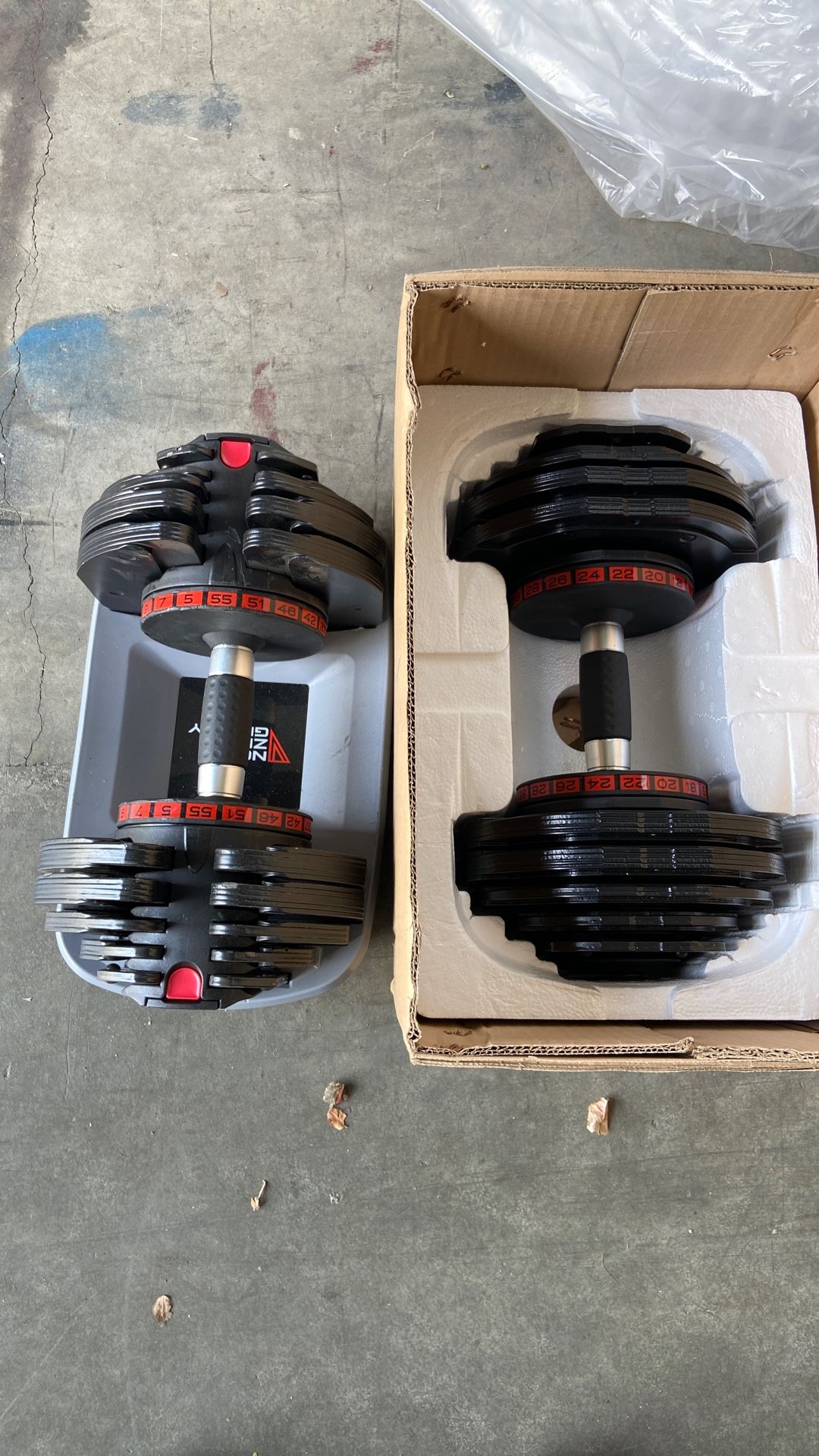 Dumbbells Non Zero Gravity