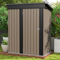 5x3 Outdoor Storage Shed, Steel, Lockable