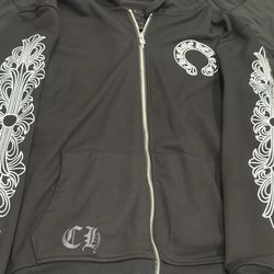 Chrome Hearts–style zip hoodie