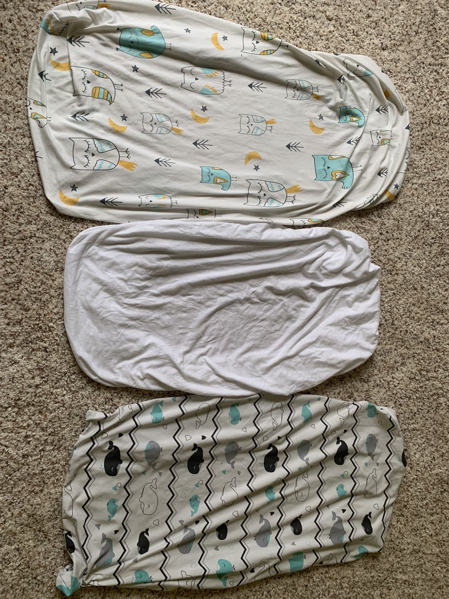 Bassinet 3  Fitted Sheets 