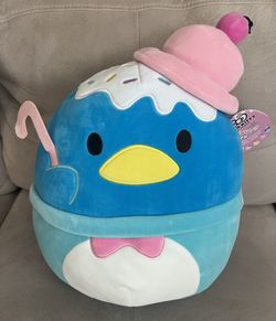 Tuxedo Sam Sundae Squishmallow Plush 12” NWT Hello Kitty Friend