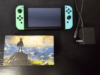 Unpatched Nintendo Switch Handheld, Model HAC-001, Charger, Dock, Very Good Condition