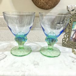 Vintage Italian Handblown “Bahia” or Mermaid Glass by Bormioli Rocco 10oz