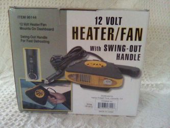 New Vintage Harbor Freight 12V Auto Heater & Fan with Swing-Out Handle (Item 96144)